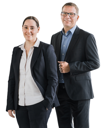 H第三代家族企业。 公司领导层：Matthias、Tanja 和 Stefan Hänchen（从左至右）