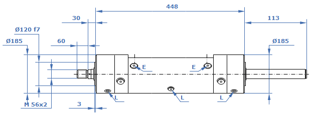 hydraulic cylinder data/dimension sheets